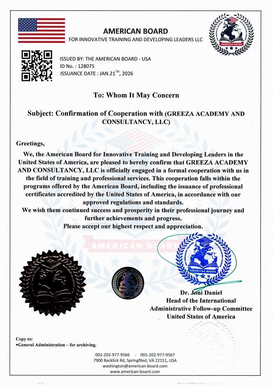 GREEZA Academy Cooperation: American Board and Licensed Agency